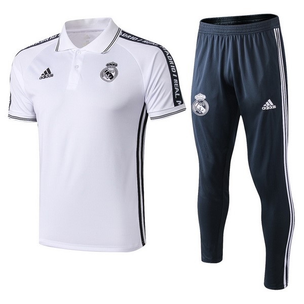 Polo Conjunto Completo Real Madrid 2019 2020 Blanco